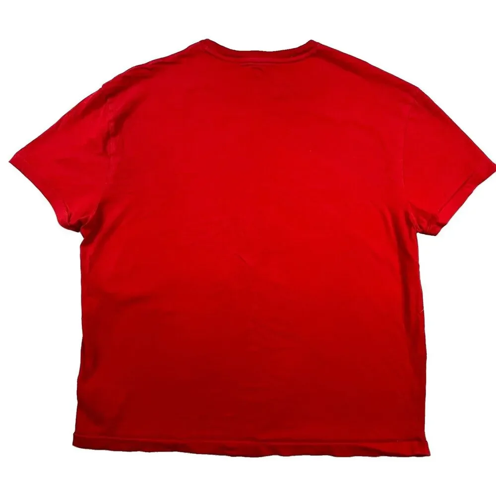 Polo Ralph Lauren T-Shirt Mens Mediums Red Big Pony Logo Graphic Tee Cotton
